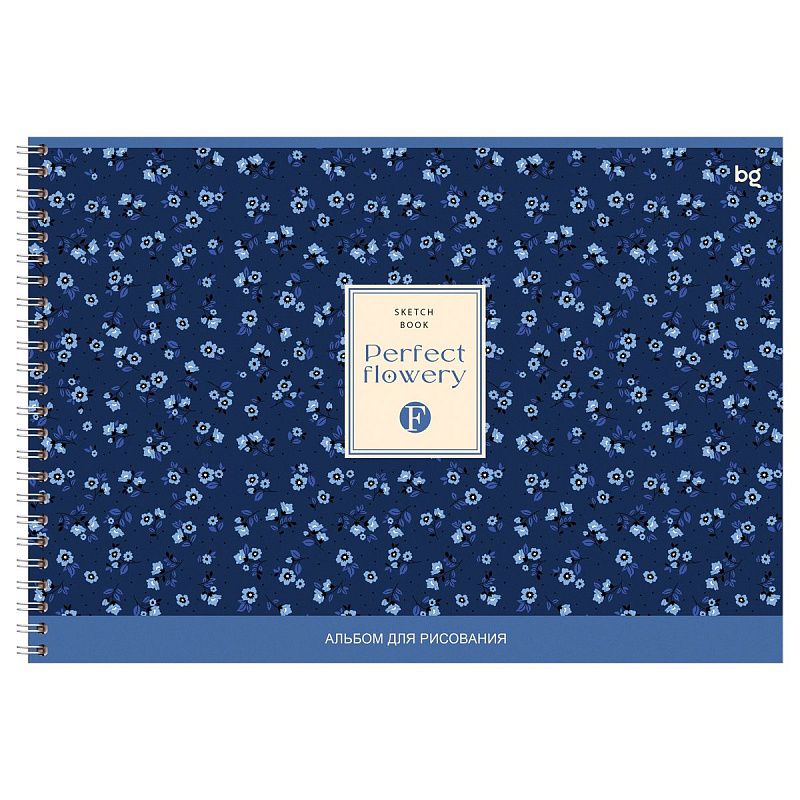 Альбом для рисования 48л., А4, на гребне BG "Цветочки"