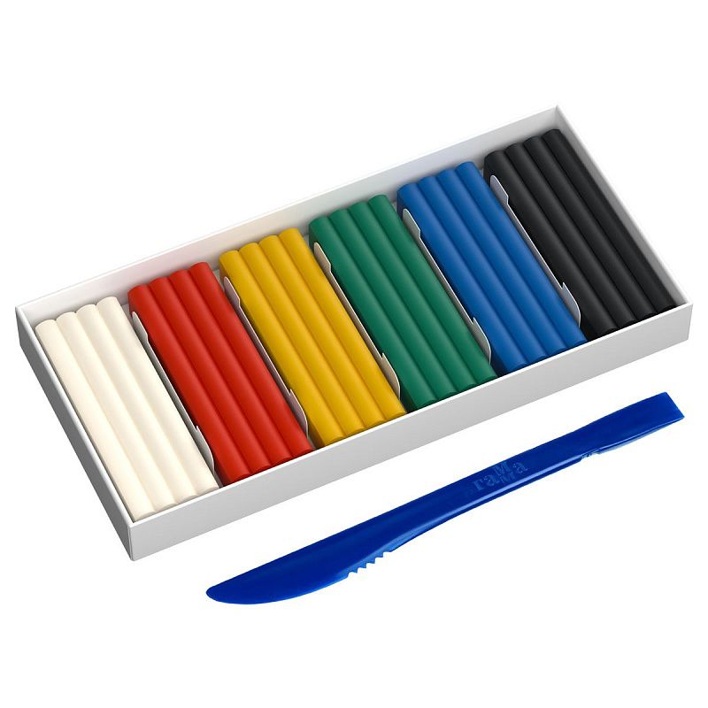 Пластилин Гамма "Классический", 06 цветов, 120г, со стеком, картон. упаковка