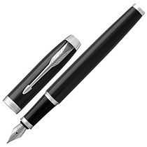 Ручка перьевая PARKER "IM Core Black Lacquer CT", корпус черный глянцевый лак, хромированные детали, синяя, 1931644 Ручка перьевая PARKER "IM Core Black Lacquer CT", корпус черный глянцевый лак, хромированные детали, синяя, 1931644