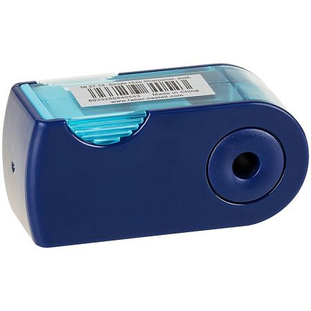 Точилка пластиковая Faber-Castell "Sleeve Mini" 1 отверстие, контейнер, розов./оранж., бирюзовая 