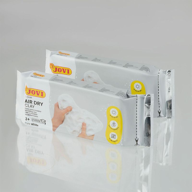 Набор для моделирования JOVI, отвердевающая паста белая 500г.*5шт., терракотовая 500г.*2шт., чемодан