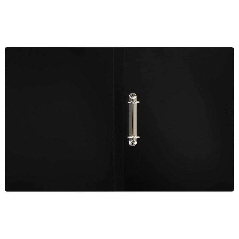 Папка на 2 кольцах СТАММ "Герб" А4, 25мм, 700мкм, пластик, черный 