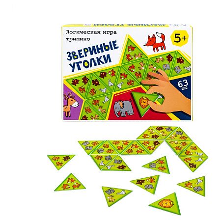 Игра настольная Тримино, Десятое королевство "Звериные уголки", картонная коробка