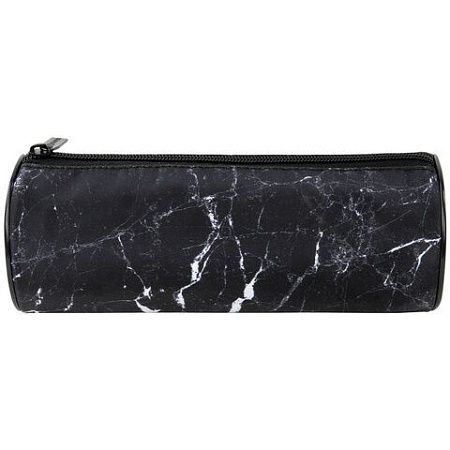 Пенал-тубус BRAUBERG, с эффектом Soft Touch, мягкий, "Black marble", 22х8 см, 271569 
