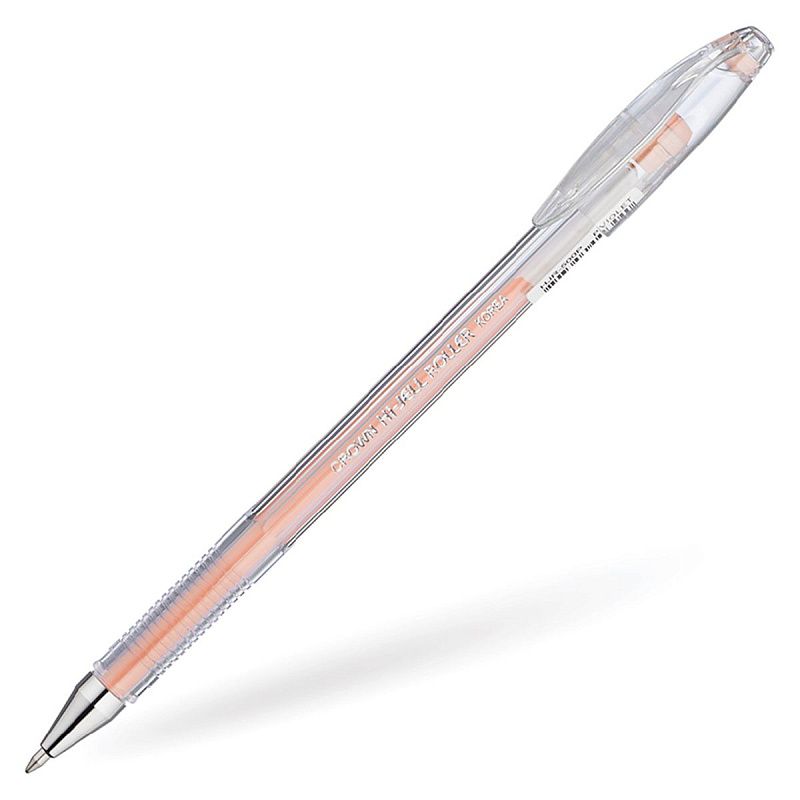 Ручка гелевая Crown "Hi-Jell Pastel" оранжевая пастель, 0,8мм 