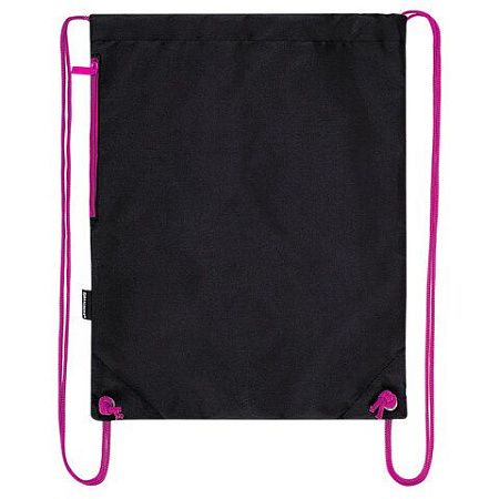Мешок для обуви BRAUBERG плотный, карман на молнии, подкладка, 43х33 см, Neon Pink, 272428 
