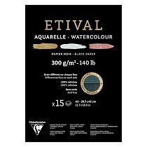 Альбом для акварели, 15л., А3, на склейке Clairefontaine "Etival", 300г/м2, торшон, холод. пресс., черный Альбом для акварели, 15л., А3, на склейке Clairefontaine "Etival", 300г/м2, торшон, холод. пресс., черный