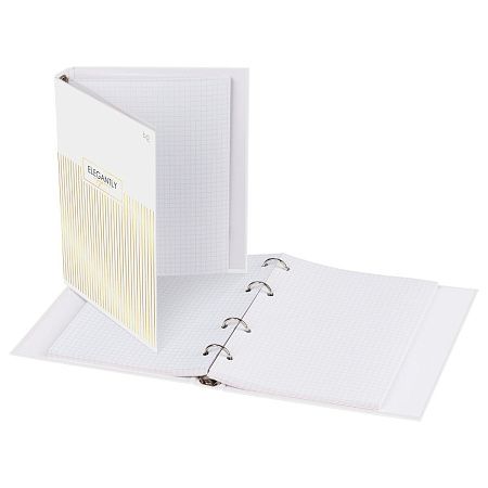 Тетрадь на кольцах А5, 120л., BG "Minimal", глянцевая ламинация, тиснение фольгой