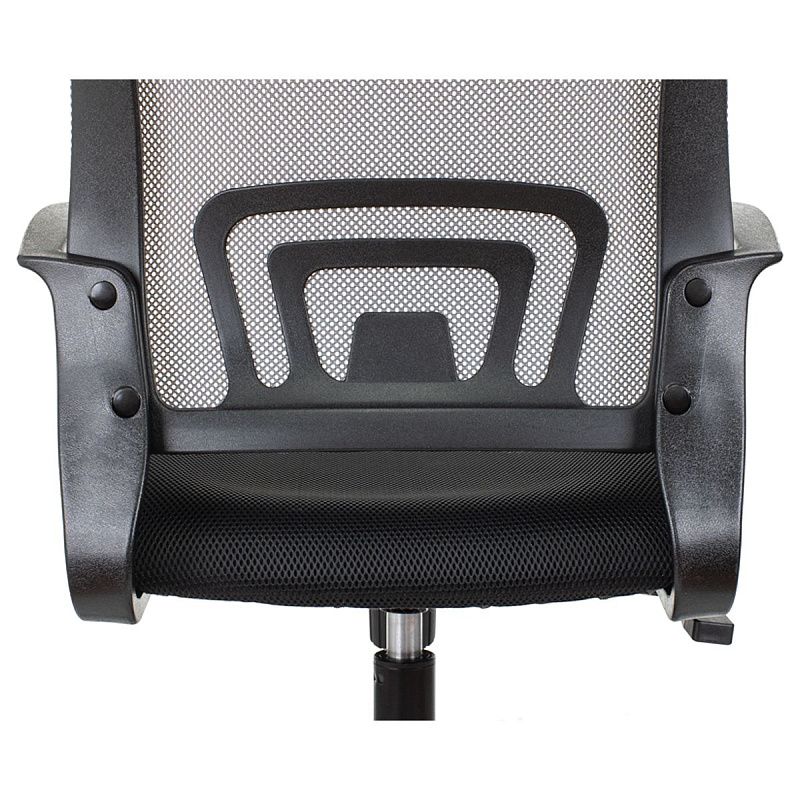Кресло оператора Helmi HL-M95 (695) "Airy", спинка сетка серая/сиденье ткань TW черная, механизм качания