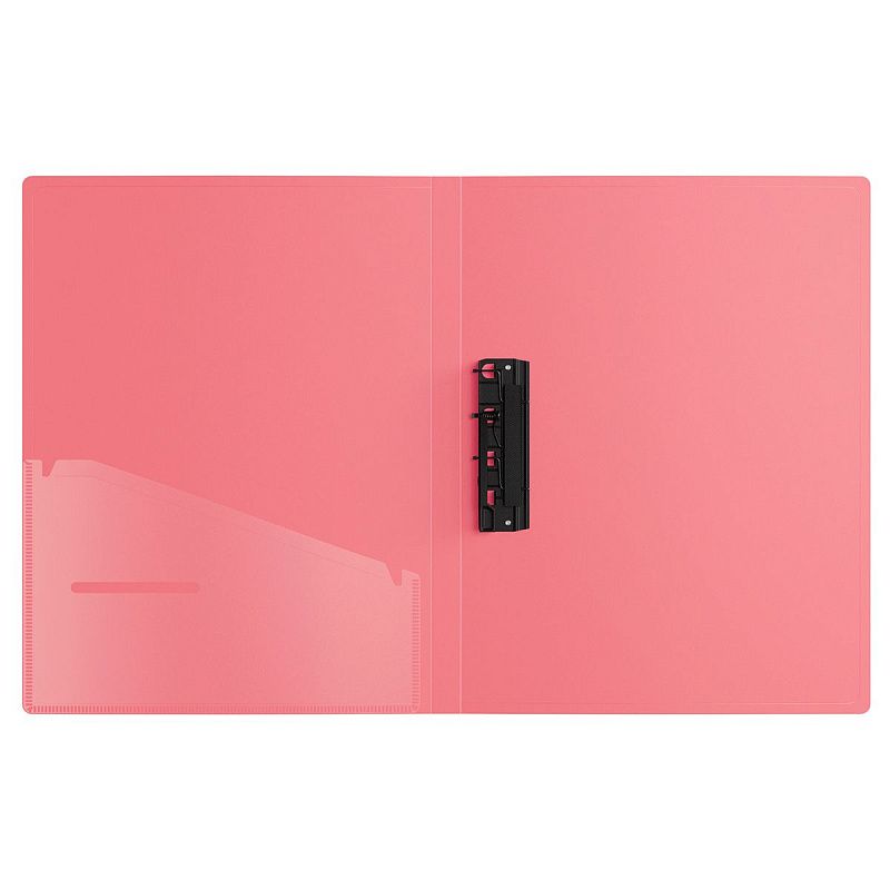 Папка с зажимом Berlingo "Your Way" А4, 17мм, 600мкм, коралловая, с внутр. карманом 