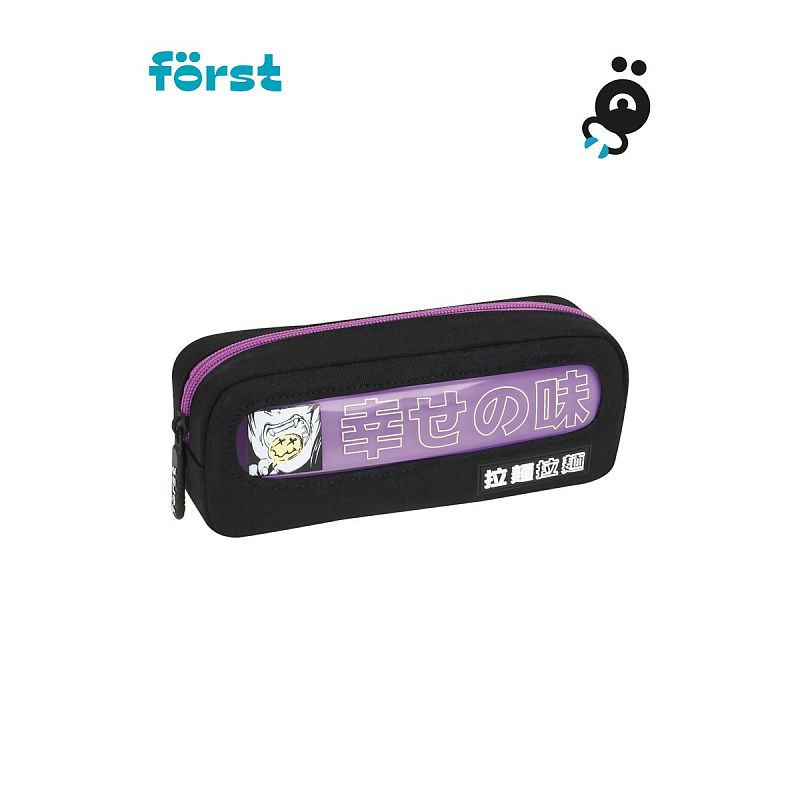 Пенал мягкий с прозрачным окошком, 1 отделение, 205*80*50 Först "Smile", текстиль с ПВХ 