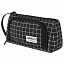 Пенал-косметичка BRAUBERG с ручкой, 1 откидная планка, полиэстер, 22x10х8 см, "Checkered black", 271559