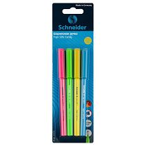 Набор шариковых ручек Schneider "Tops 505 F Candy" 4шт., синие, 0,8мм, корпус неон ассорти, блистер Набор шариковых ручек Schneider "Tops 505 F Candy" 4шт., синие, 0,8мм, корпус неон ассорти, блистер