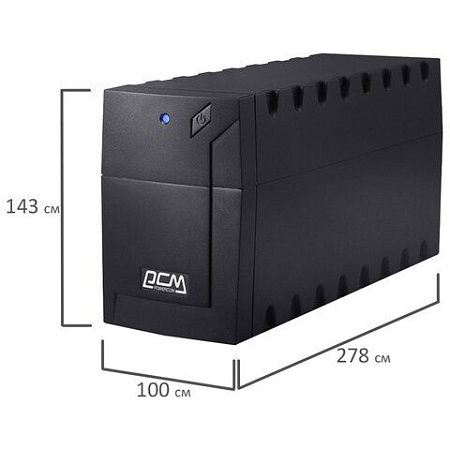Источник бесперебойного питания POWERCOM Raptor RPT-600A EURO, 600 VA (360W), 3 евророзетки, 657704