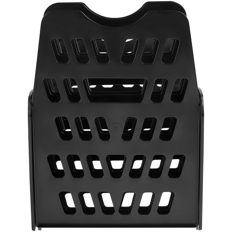 Лоток для бумаг веерный СТАММ, 7-ми секционный, черный