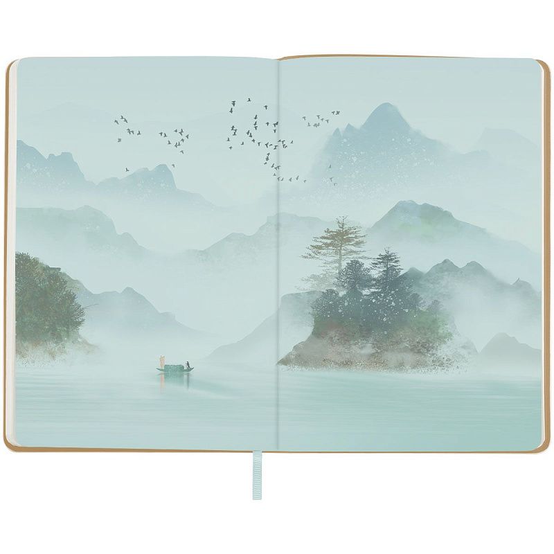 Записная книжка А5 80л. ЛАЙТ, кожзам, Greenwich Line "Sakura. Wise beauty", с резинкой, тиснение фольгой, блок в линию