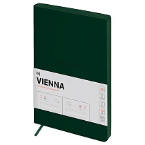 Ежедневник датированный 2025г., А5, 176л., мягкий переплет, кожзам, BG "Vienna. Dark green", темно-зеленый