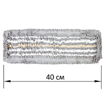 Насадка МОП плоская для швабры/держателя 40 см, ТИП У/К, хлопок/микрофибра, СЕРАЯ, LAIMA EXPERT, 606629