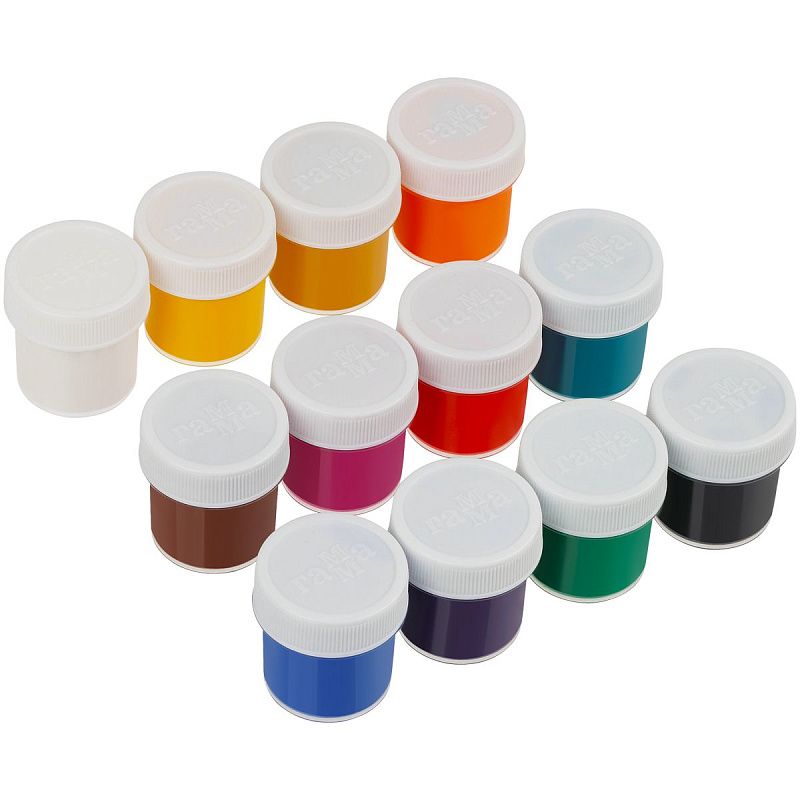 Гуашь Гамма, Юбилейная серия, 12 цветов, 20мл, картон. упаковка