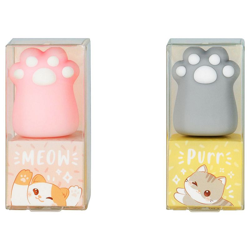 Ластик MESHU "Paw", ПВХ, 35*30*75мм 