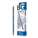 Карандаш ч/г BG "Master" HB, шестигран., европодвес