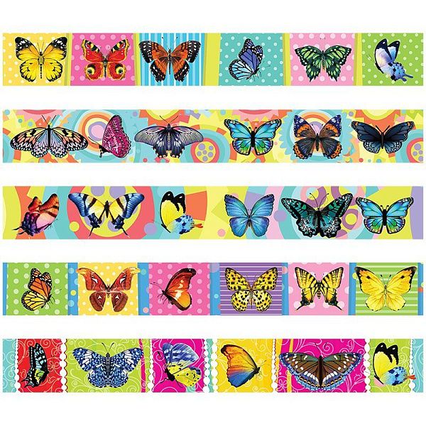 Закладка - магнит для книг, 25*195мм, ArtSpace "Бабочки", блестки