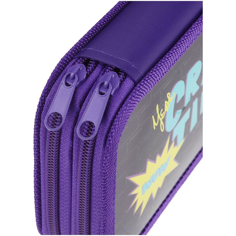 Пенал 2 отделения, 190*105 ArtSpace "Crazy time", ламинированный картон 