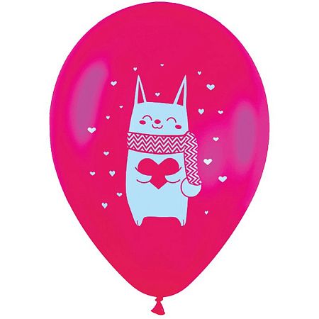 Воздушные шары,  50шт., М12/30см, MESHU "Kids friends", пастель, ассорти