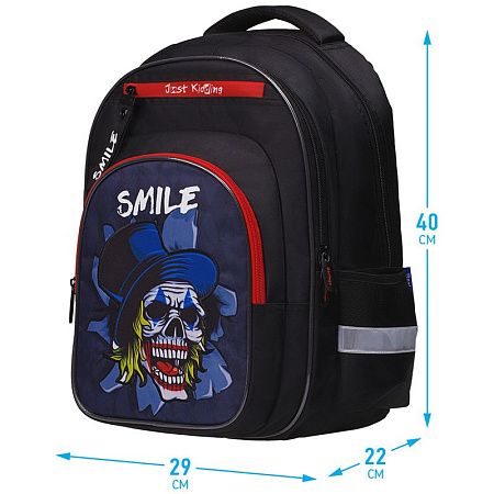 Рюкзак Berlingo Ergo "Joker" 40*29*22см, 2 отделения, 4 кармана, анатомическая ЭВА спинка 
