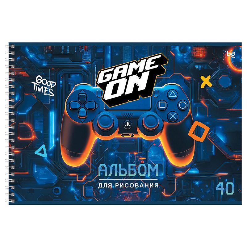 Альбом для рисования 40л., А4, на гребне BG "Продолжение игры"