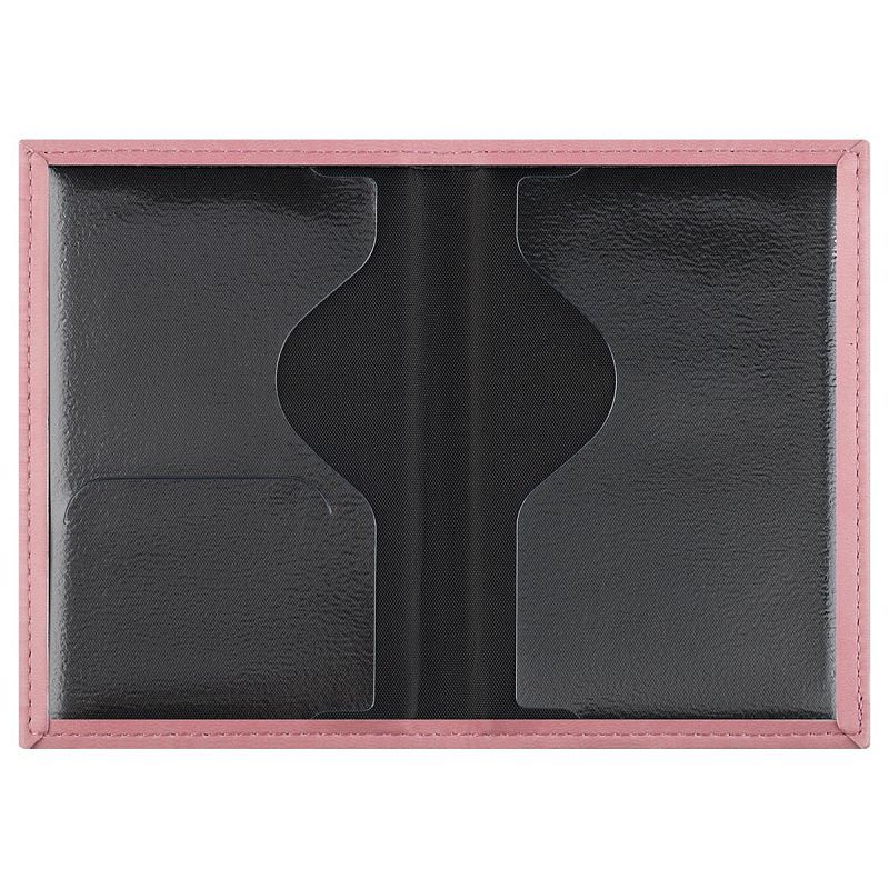 Обложка для паспорта OfficeSpace экокожа, текстура гладкая, тиснение "Герб", подклад текстиль, розовый 