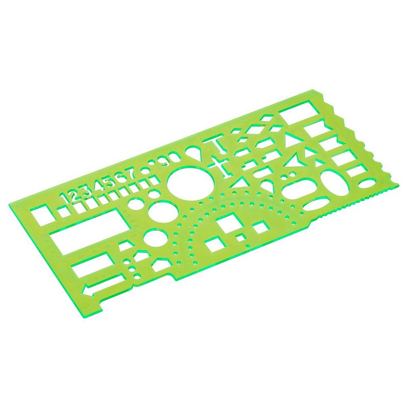 Линейка офицерская СТАММ, пластиковая, зеленая 