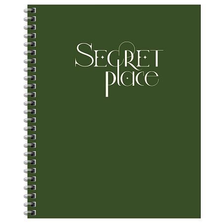 Тетрадь 96л., А5, клетка на гребне BG "Secret place", матовая ламинация, выб. лак, твердая обложка