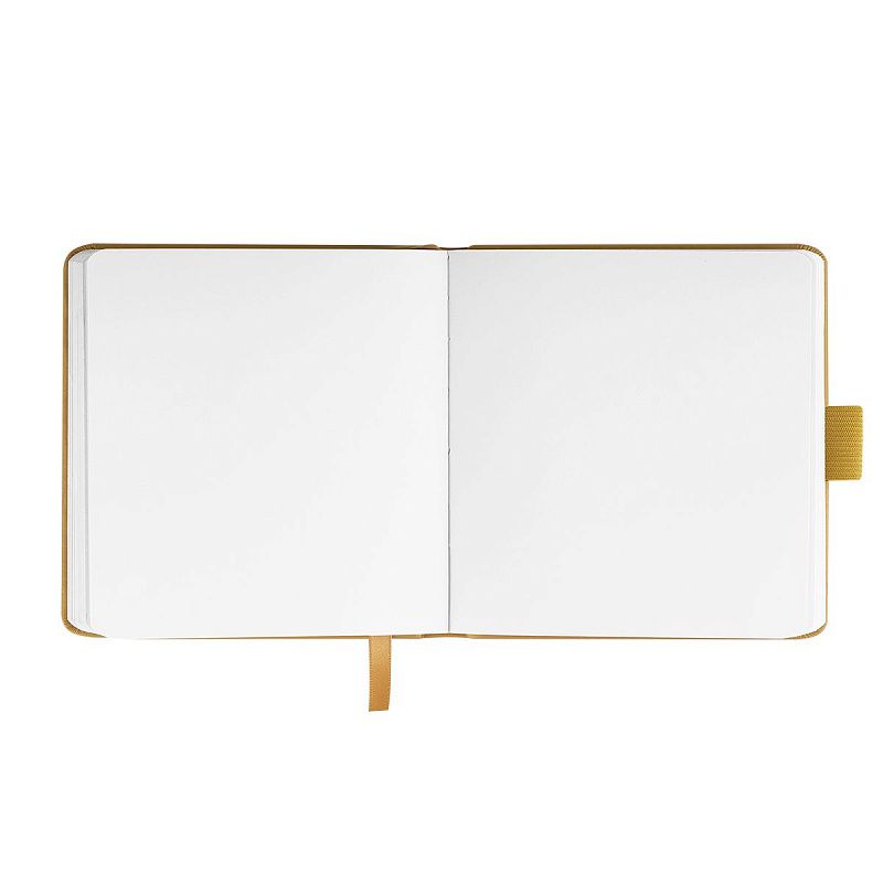 Скетчбук 100л., 120*120 Гамма "Студия", золото, твердая обложка, на резинке, белая, 110г/м2