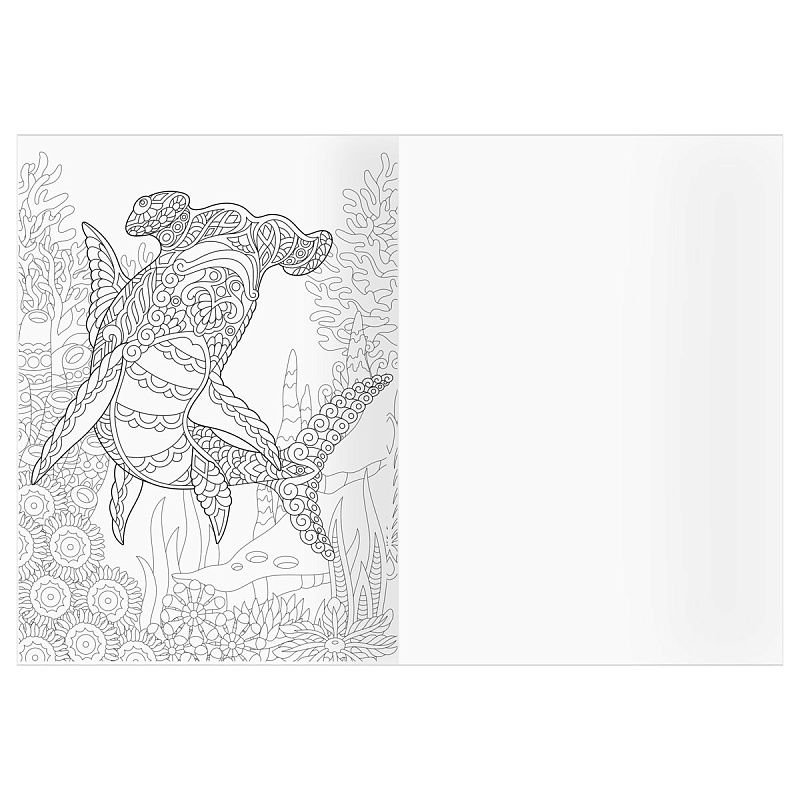 Раскраска А4 ТРИ СОВЫ "Антистресс. Подводное царство", 16стр.