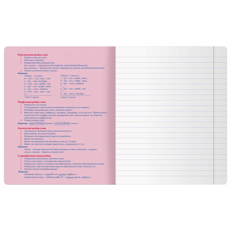 Тетрадь предметная 48л. BG "Информационное поле" - Русский язык, soft-touch ламинация, выб. лак