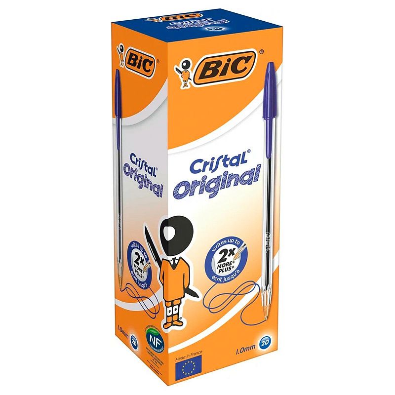 Ручка шариковая Bic "Cristal" синяя, 1,0мм 