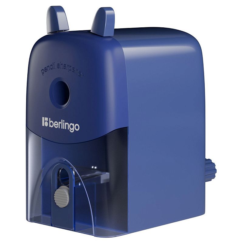 Точилка механическая Berlingo, 2в1, цвета металлик в асс., пласт. корпус, инд. упаковка 