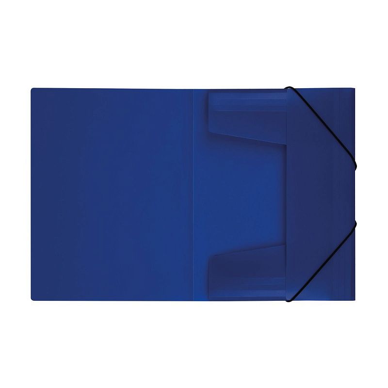 Папка на резинке СТАММ А4, 500мкм, пластик, синяя 