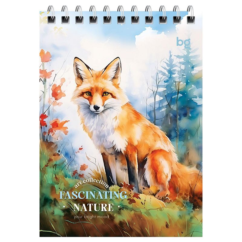 Блокнот А6 60л. на гребне BG "Акварель. Дикая природа"