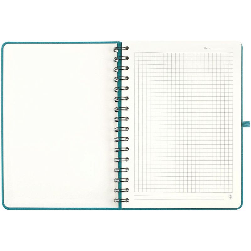 Записная книжка А5 96л., кожзам, на гребне, Greenwich Line "Just start. Cyan", твердая обложка, тиснение фольгой, с петлей для ручки