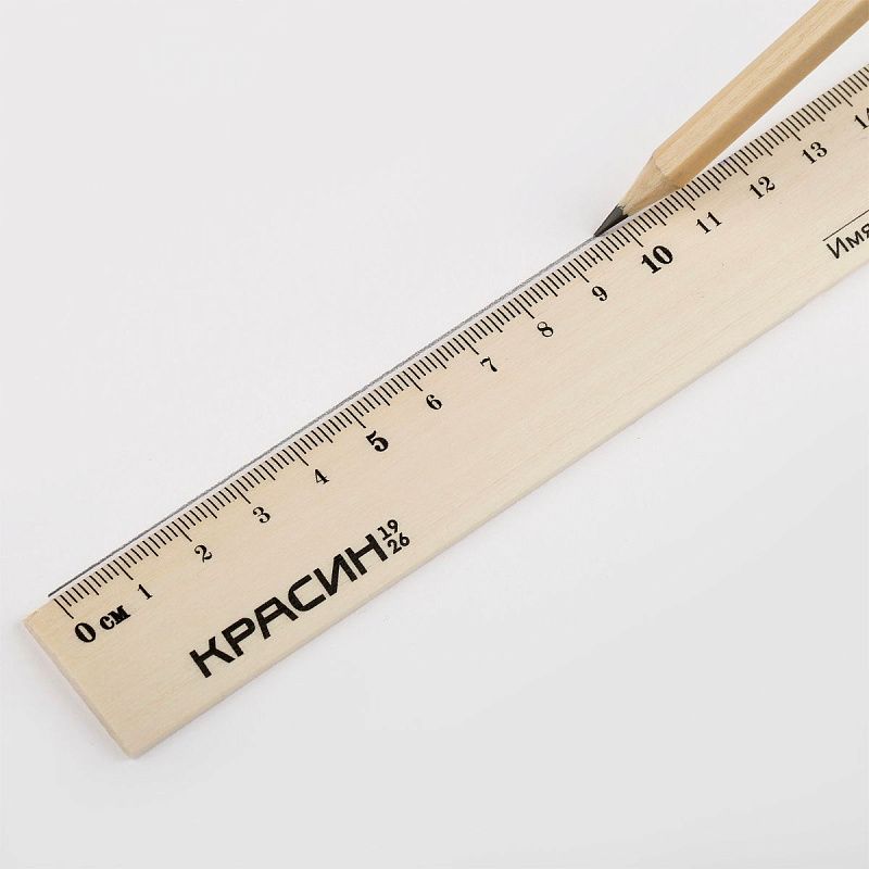Линейка 25см Красин "Стандарт", дерево 