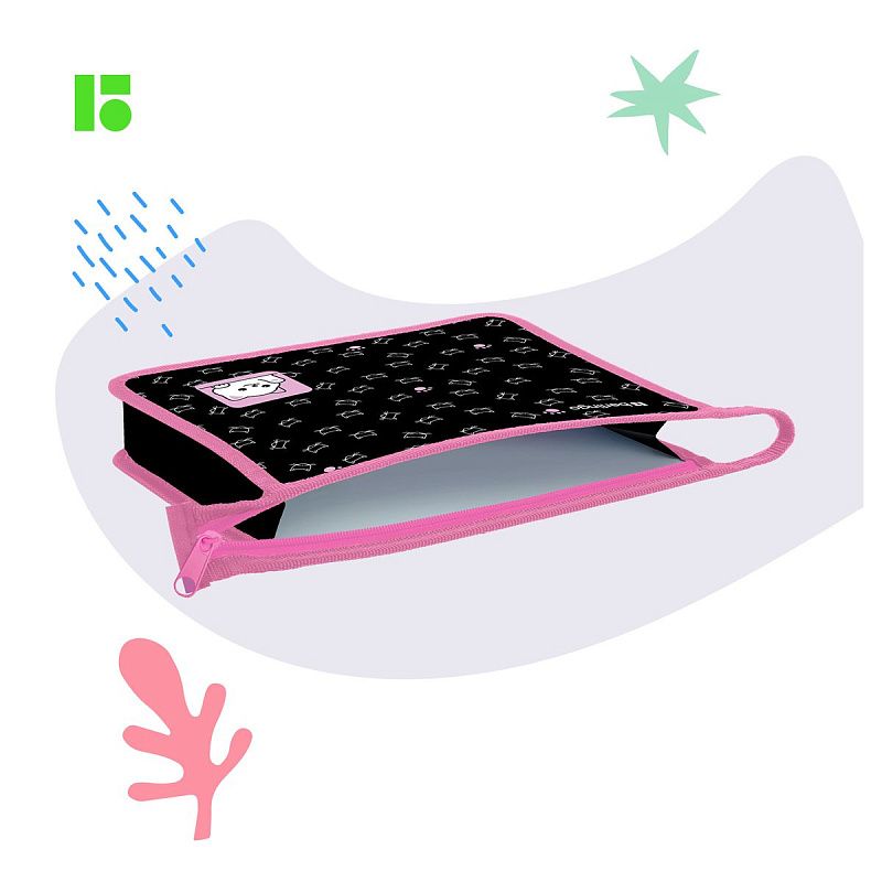 Папка для тетрадей 1 отделение, А5 Berlingo "Kitty", 240*205*40мм, пластик, на молнии 