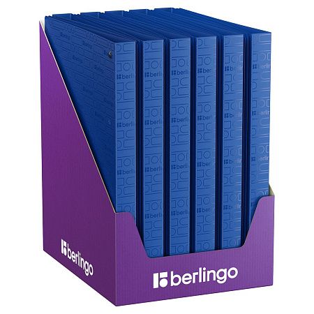 Папка на 4 кольцах Berlingo "Your Way", А4, 24мм, 600мкм, синяя, D-кольца, с внутр. карманом 