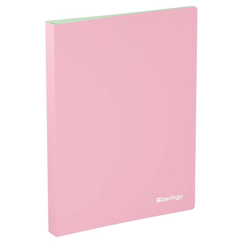 Папка на 4 кольцах Berlingo "Haze" A4, 24мм, 600мкм, D-кольца, с внутр. карманом, софт-тач, ассорти 
