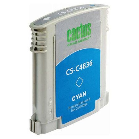 Картридж струйный CACTUS (CS-C4836) для HP DesignJet 70/100/110/120, голубой 