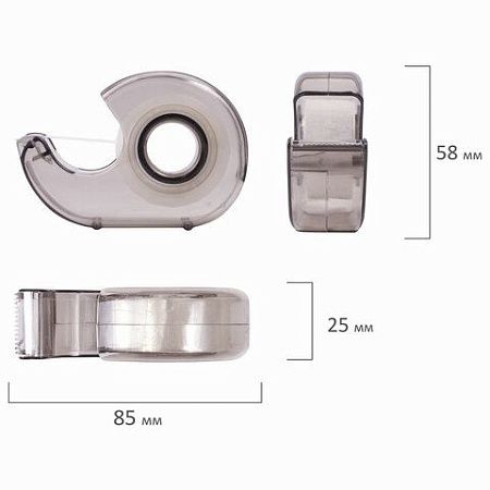 Клейкая лента 12 мм х 10 м в диспенсере, BRAUBERG, 227263