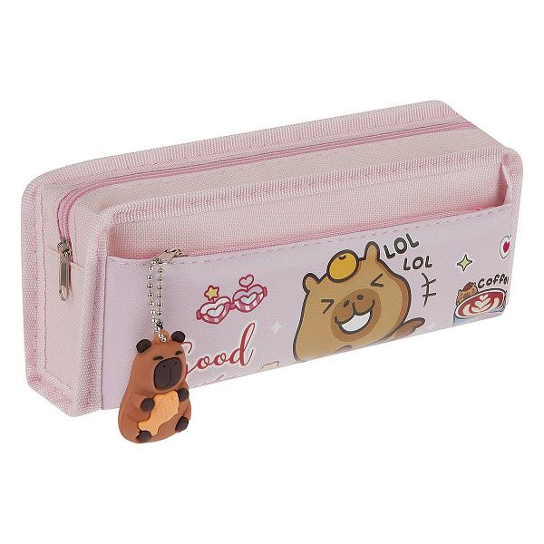 Пенал мягкий 210*90*55 MESHU "Capy", 2 отделения, полиэстер, ПВХ