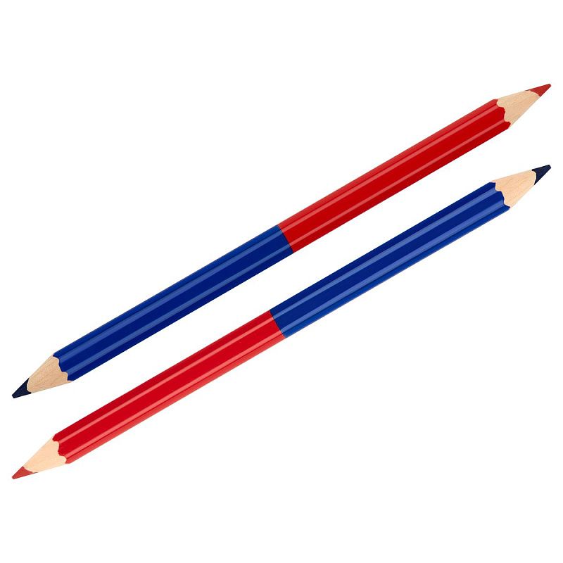 Карандаш двухцветный Koh-I-Noor, синий-красный, утолщенный 