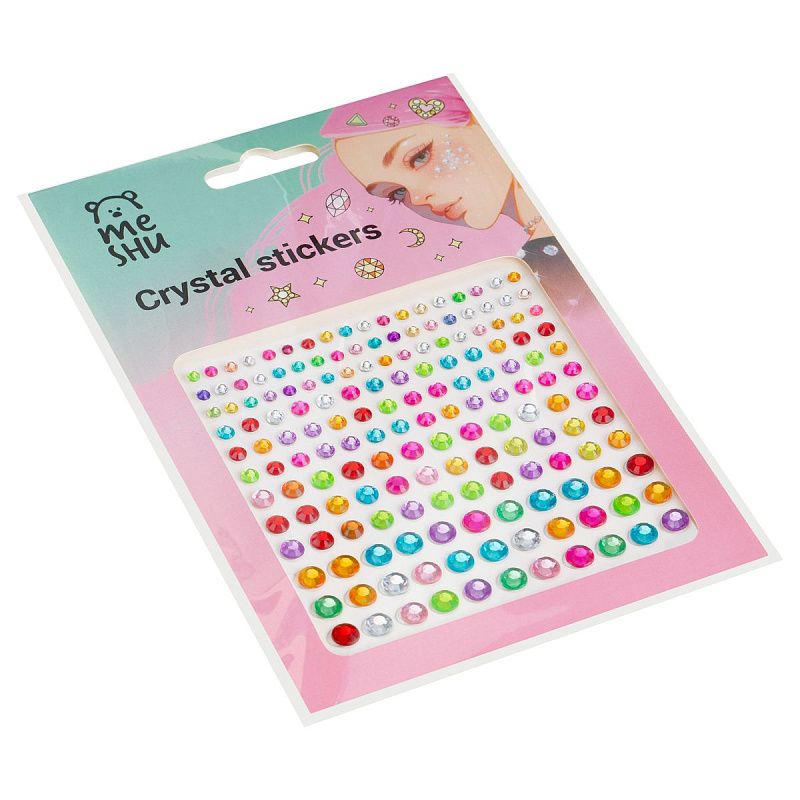 Стразы для макияжа и волос MESHU "A large set" 465 наклеек, инд. уп., европодвес